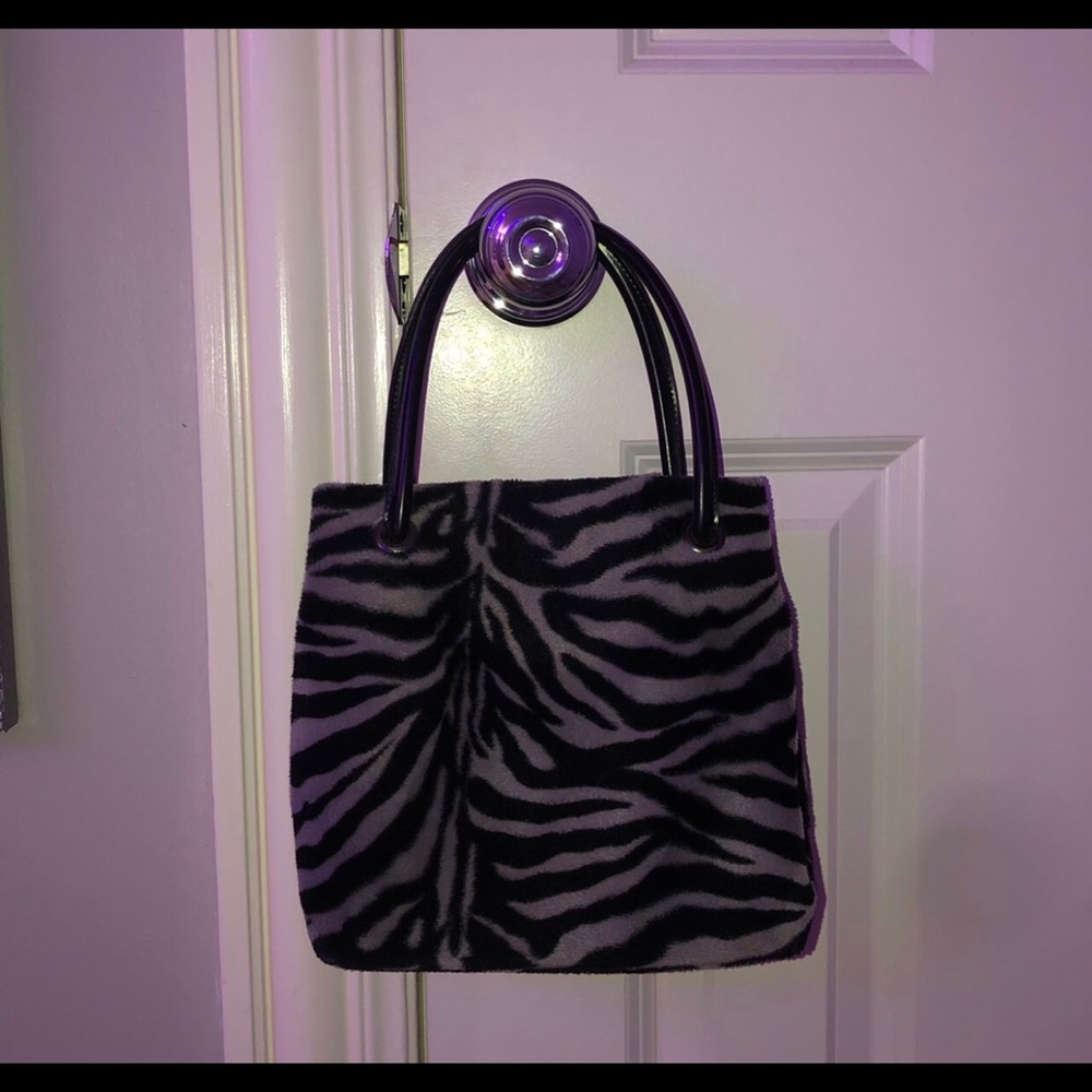 zebra print handbag